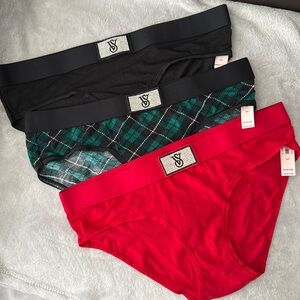 Victoria’s Secret Logo Cotton Shine Patch Hiphugger Panties - Small